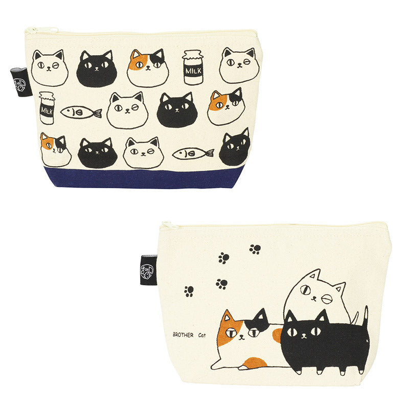ポーチ 猫3兄弟（顔・三匹） – 株式会社 セラミック藍