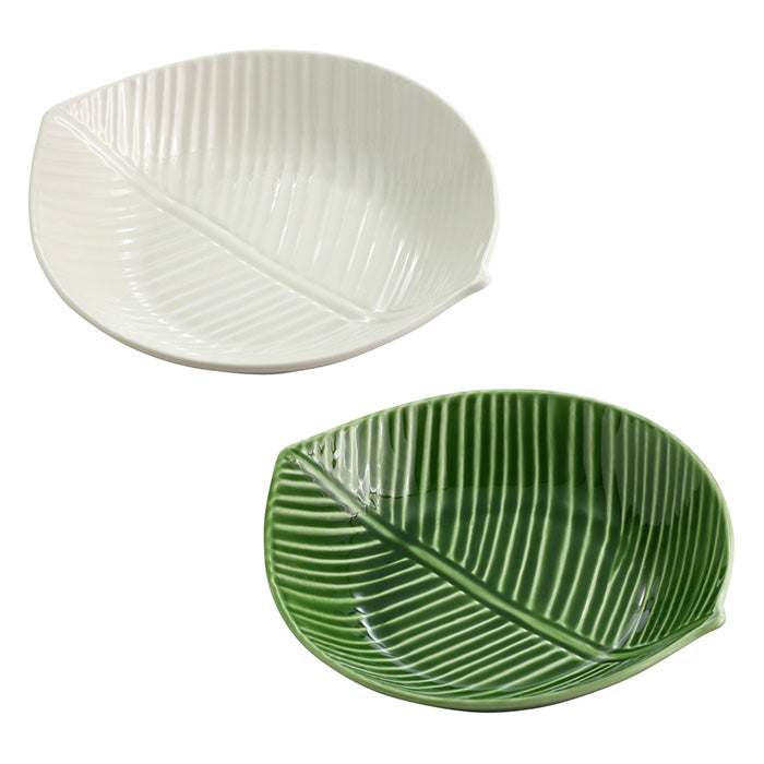Fogliaカレー皿 2種（ホワイト/グリーン） – 株式会社 セラミック藍