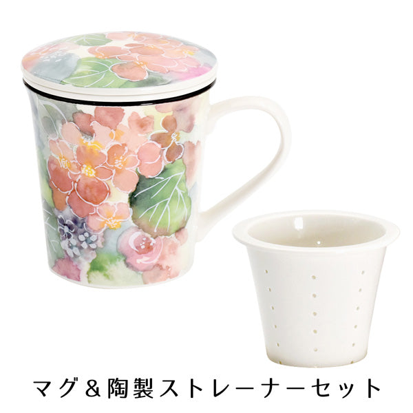 花あわせ 蓋付マグカップ ベゴニア(60200)