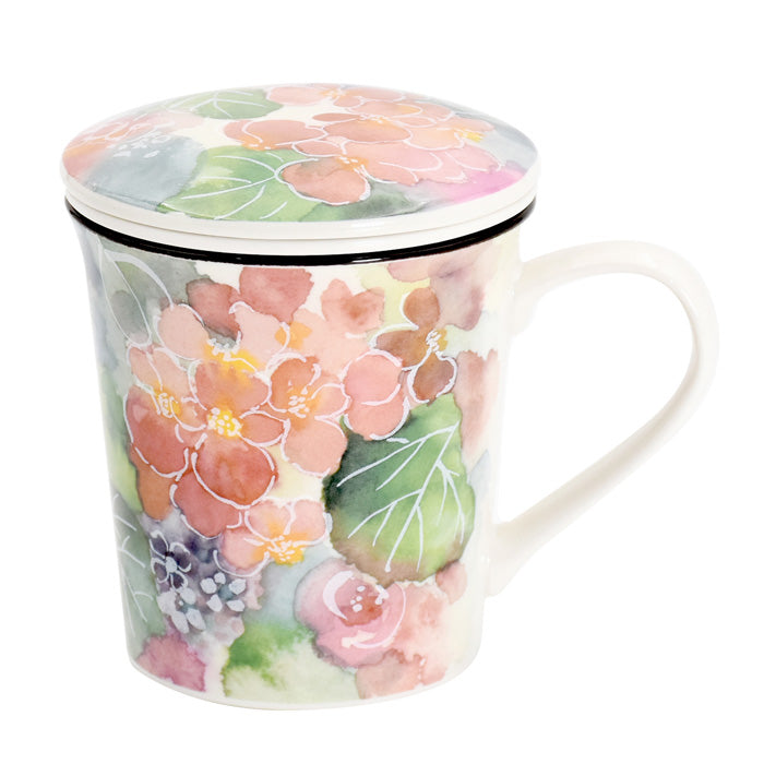 花あわせ 蓋付マグカップ ベゴニア(60200)