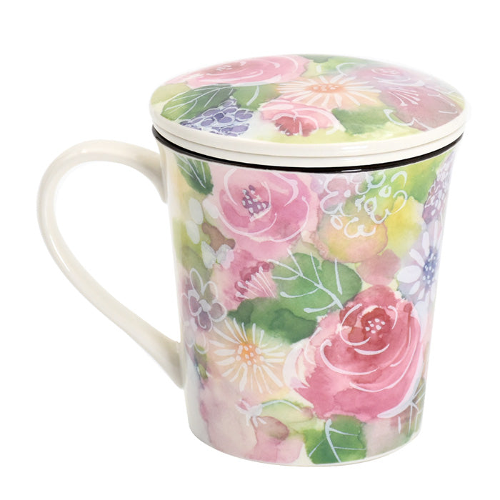 花あわせ 蓋付マグカップ バラ(60203)