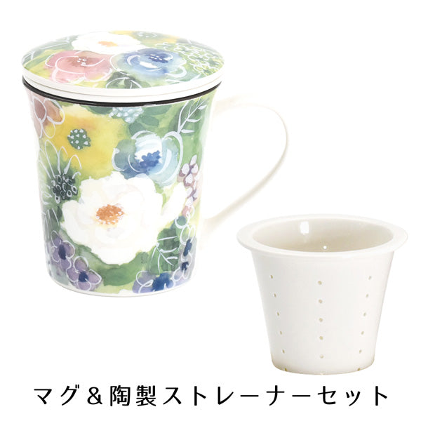花あわせ 蓋付マグカップ 牡丹(60205)