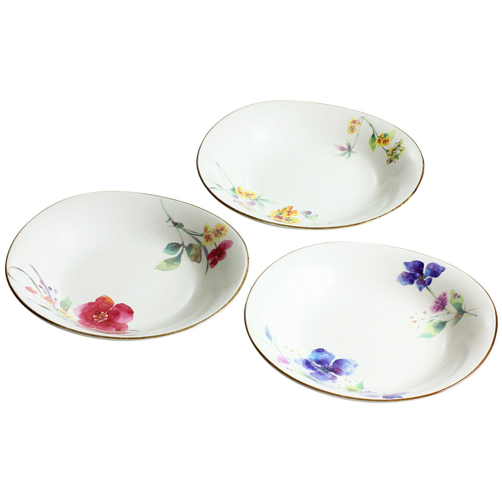 花水彩三つ組多用皿(01825)
