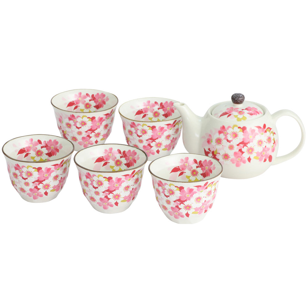 Hana smile 5 customers pot tea set (03982)