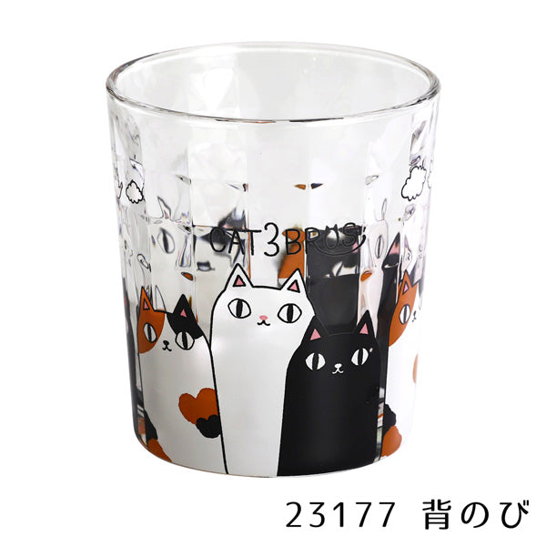 猫3兄弟ガラスロックグラス3種