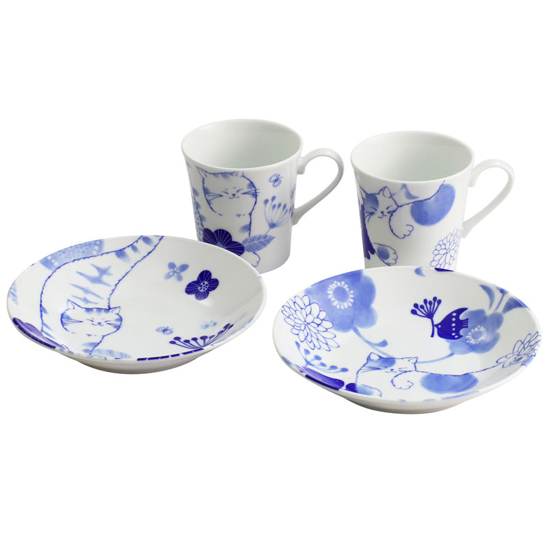 のほほん猫 マグ&パン皿セット(23186)