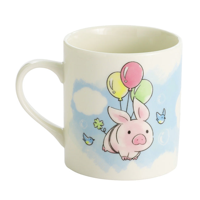 フォーチュンピッグ蓋付マグカップ バルーン(23226)