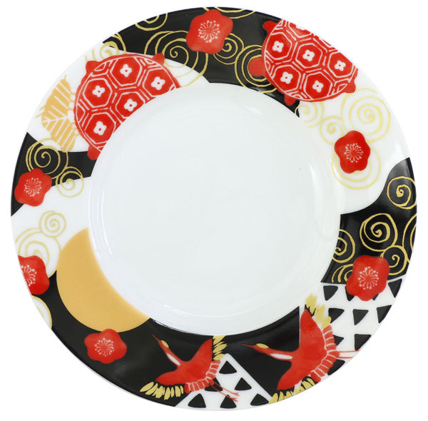 RINPAデミタス碗皿 鶴&亀(41002)