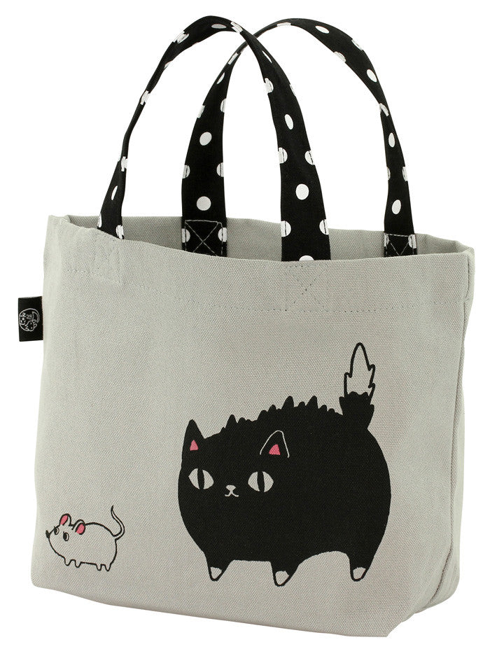 猫3兄弟 トートバッグ小【kuro】(13273)