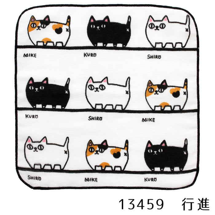 猫3兄弟ガーゼハンカチ(3種) – 株式会社 セラミック藍