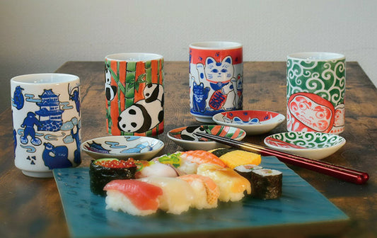 美濃焼単品■寿司湯呑 パンダ(41147)