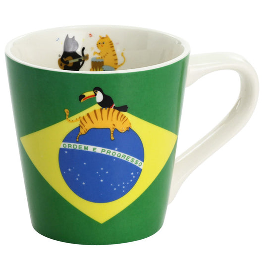 猫国旗マグ　BRAZIL(13100)