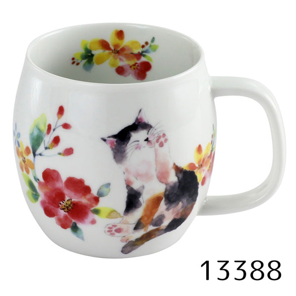 新作グッ 花猫 マグカップ単品(レッド/ブルー) – 株式会社 セラミック藍 食器