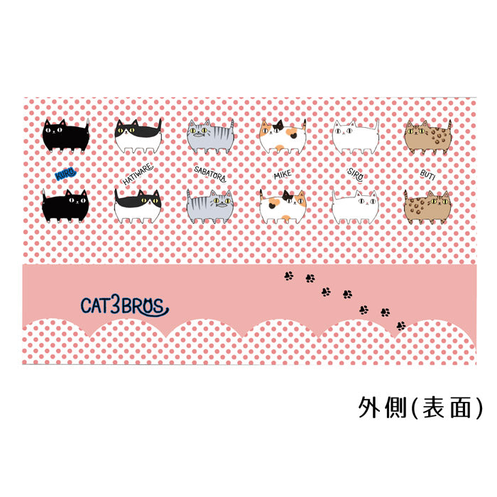 猫3兄弟 抗菌マスクケース dot(23094)