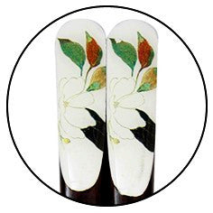 桃】煎茶道具：唐木蓮菓子箸 少な目