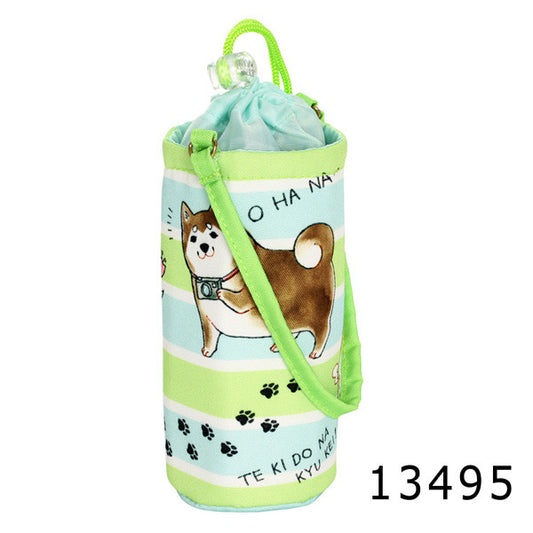 犬柄ペットボトルホルダー 茶柴部長＆黒柴君(13495)