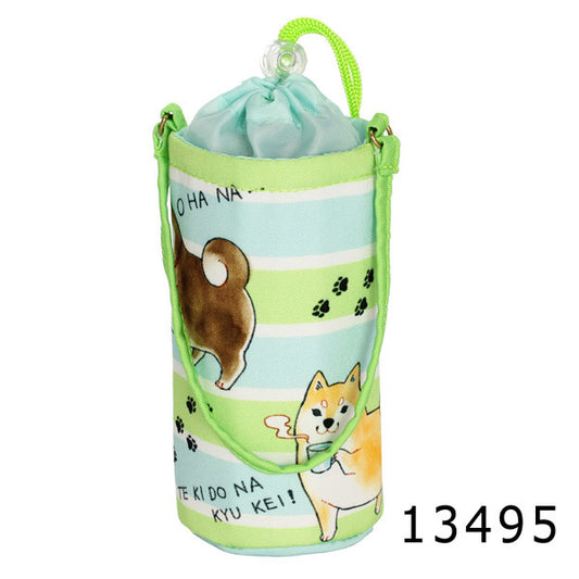 犬柄ペットボトルホルダー 茶柴部長＆黒柴君(13495)